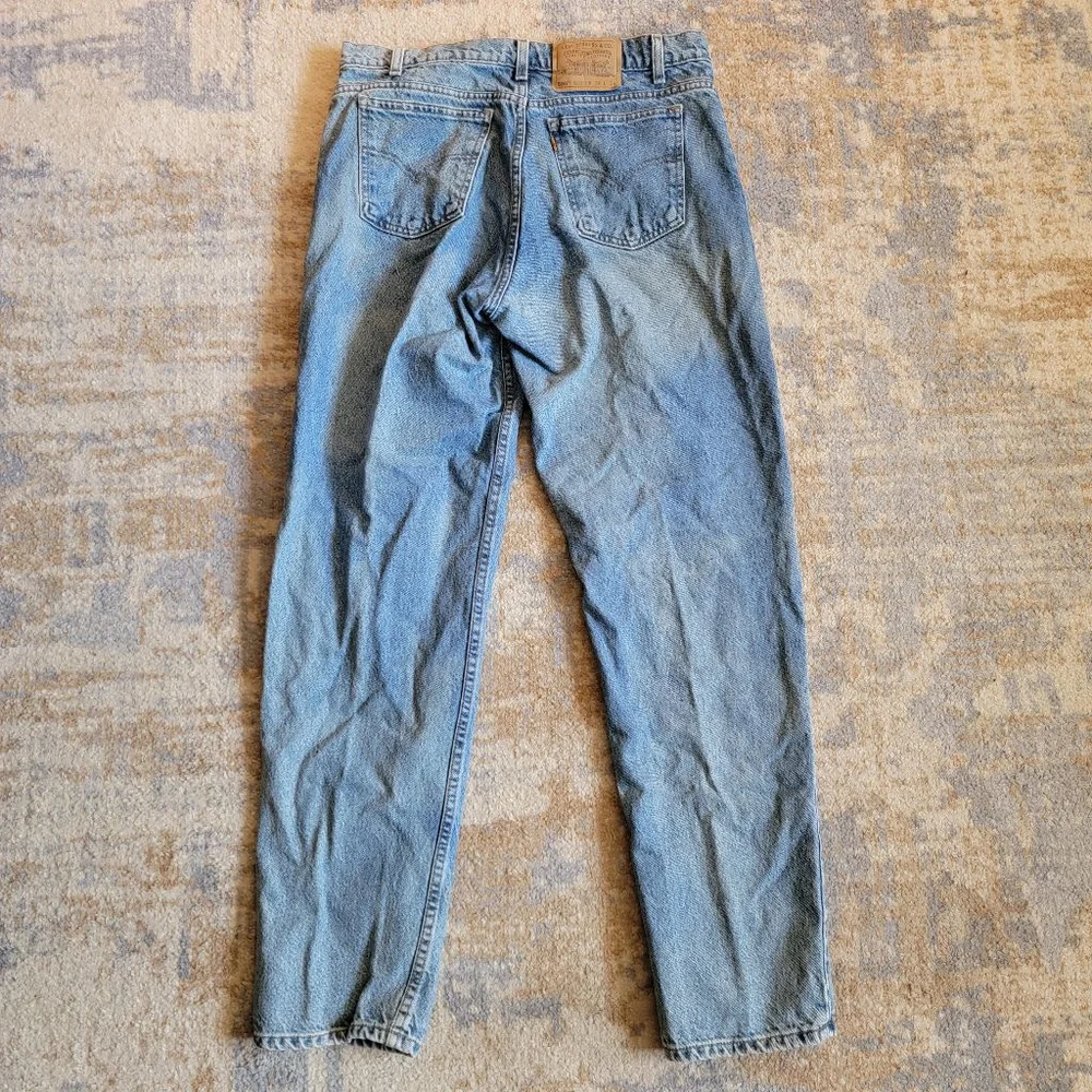 Vintage Mens Levi's 550 Relaxed Fit Tapered Leg Orange Tab Acid Wash 36x34